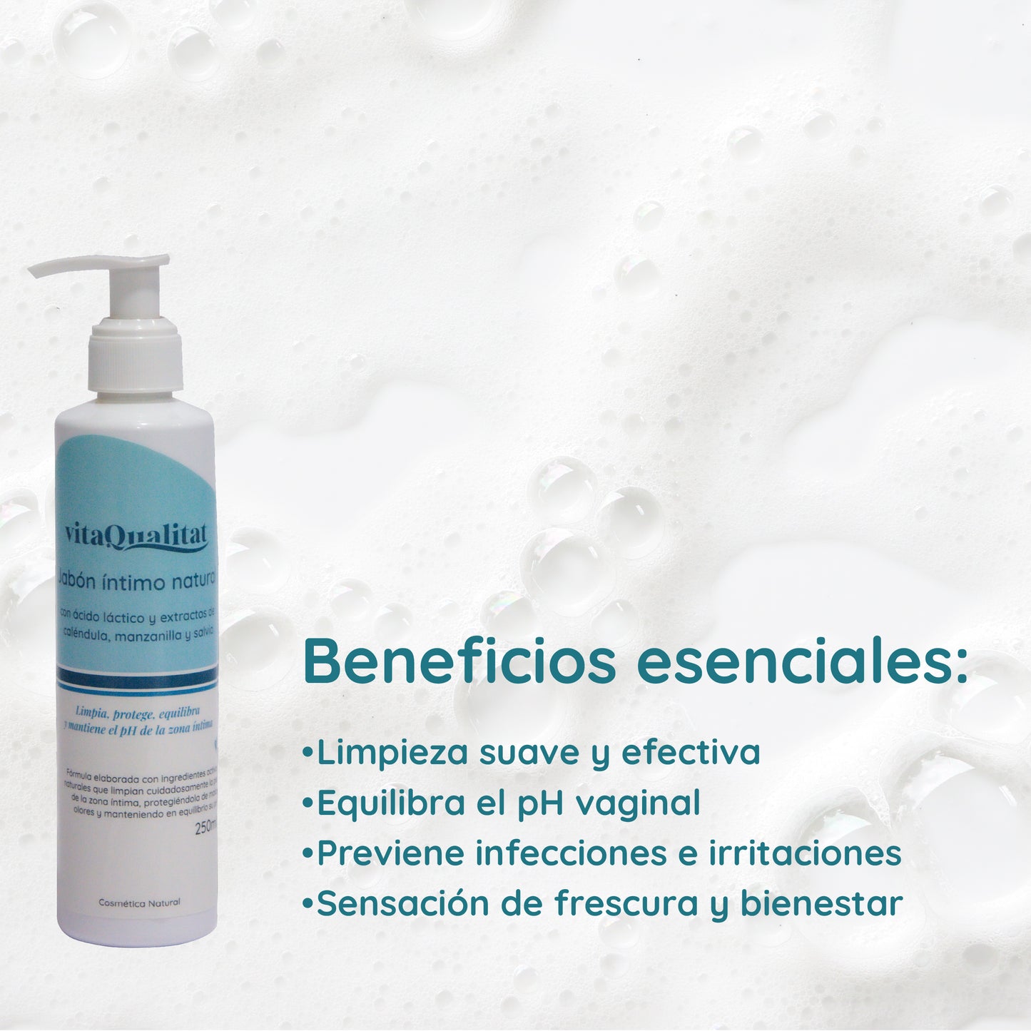 Jabón Íntimo Natural con Ácido Láctico 250 ml