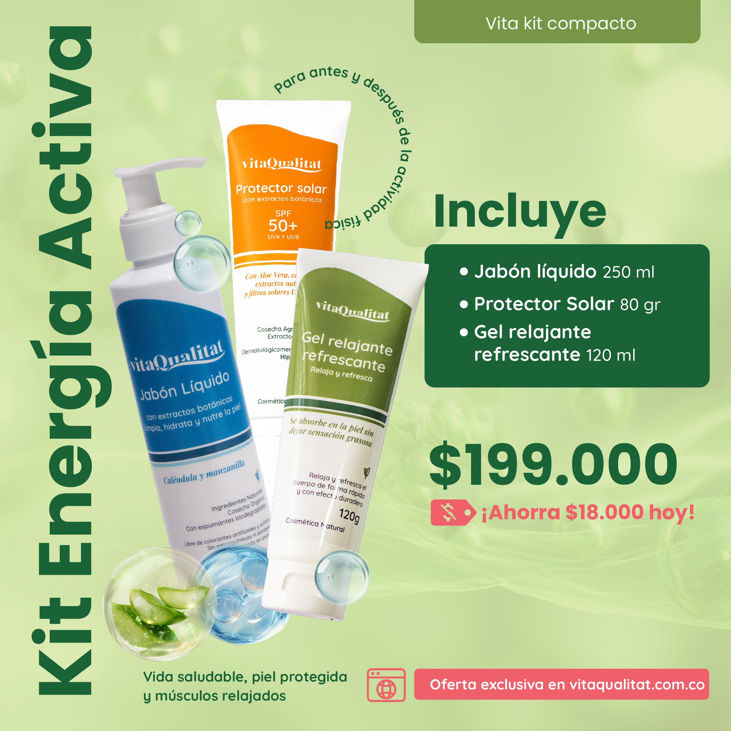 Kit Energía Activa – Para Antes y Después de la Actividad Física