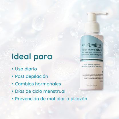 Jabón Íntimo Natural con Ácido Láctico 120 ml